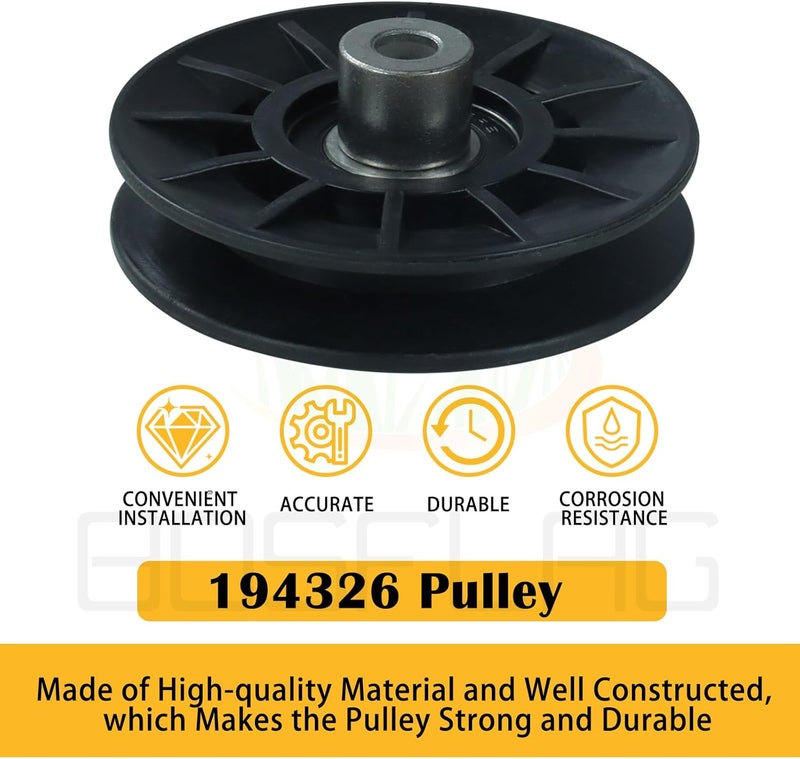 BOSFLAG 532194326 Pulley with 532194327 Pulley Replaces 194326 705079 194327 705080 for GT54LS LGT2554 LGT2654 YTH1542XP YTH20K46 YTH21K46 YTH22V46 YTH2348 YTH2454 YTH24K48 YTH24V48 YTH22V42 Tractors - Image 5